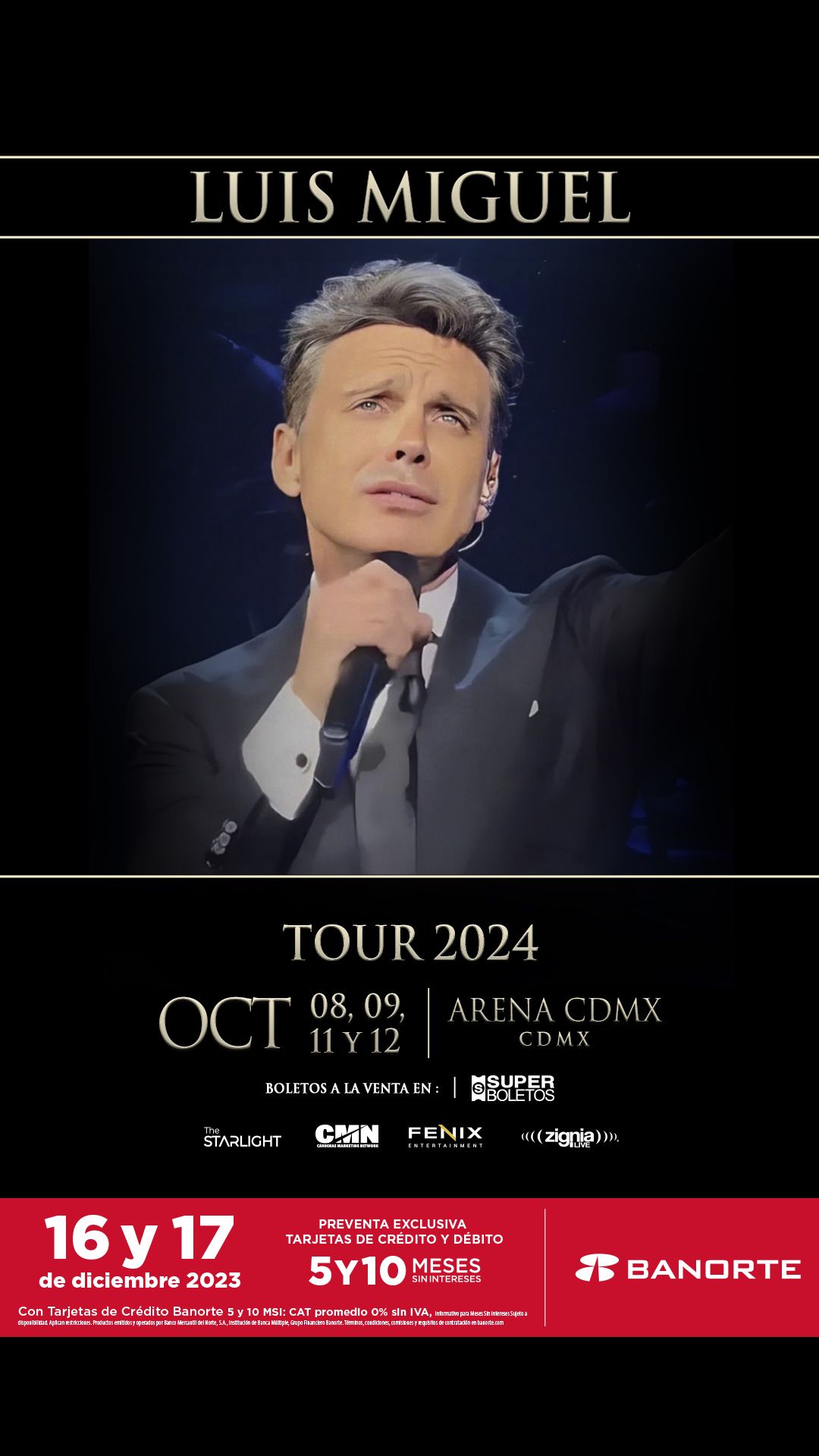 Luis Miguel anuncia su gira histórica LUIS MIGUEL TOUR 2024 ADR Networks