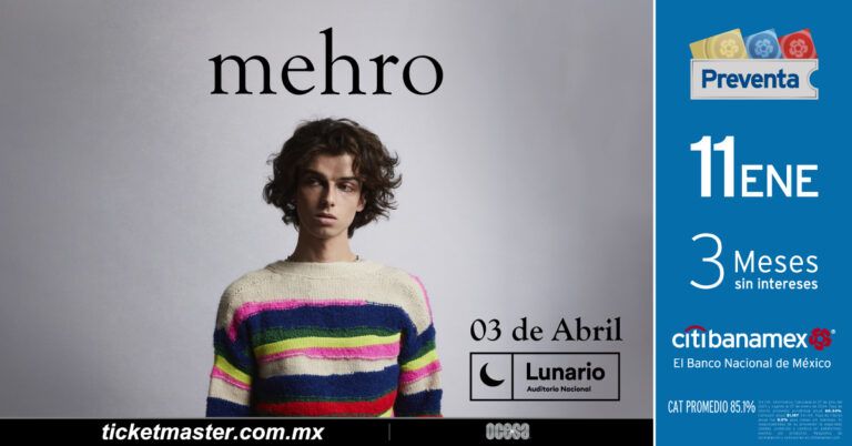 Mehro deslumbrará la CDMX con su encanto musical en el Lunario del Auditorio Nacional