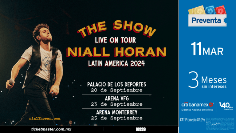 NIALL HORAN DE VUELTA EN MÉXICO CON SU GIRA THE SHOW LIVE ON TOUR 2024