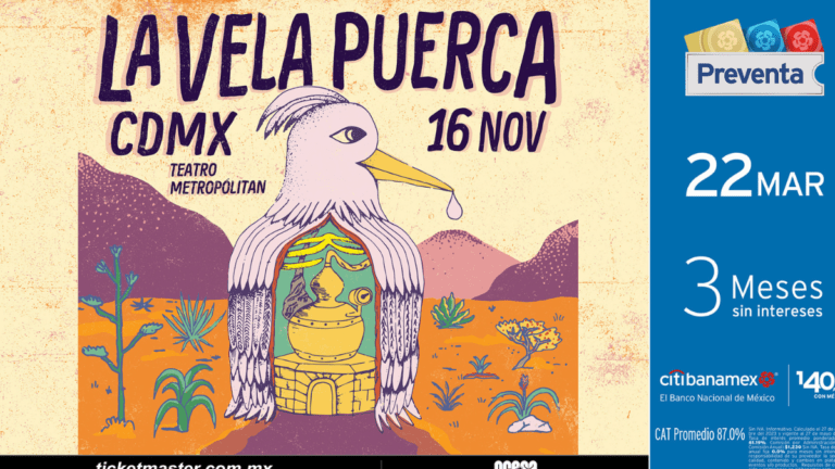 La Vela Puerca anuncia concierto en el Teatro Metropólitan de la Ciudad de México