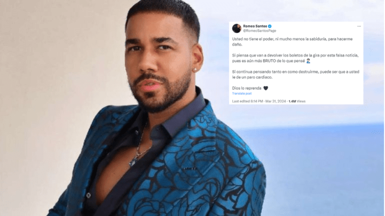 Romeo Santos niega rotundamente rumores de paro cardíaco y lanza contundente mensaje