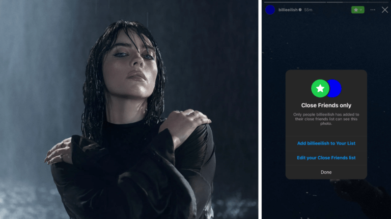 Los fans de Billie Eilish enloquecen tras ser ‘incluidos’ en sus ‘amigos cercanos’ en Instagram