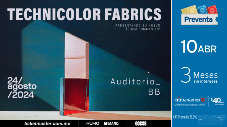 ¡Technicolor Fabrics regresa a la Ciudad de México con un explosivo concierto en el Auditorio BB!