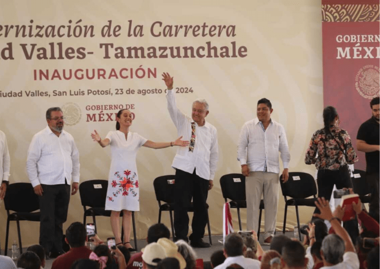 Claudia Sheinbaum solicita apoyo a la reforma judicial durante su gira por la Huasteca