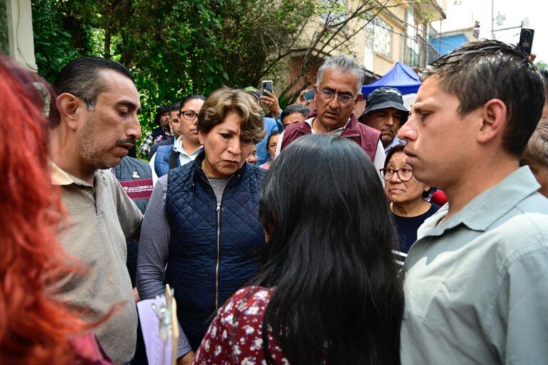 Delfina Gómez coordina evacuaciones y ofrece ayuda tras deslaves en Edomex