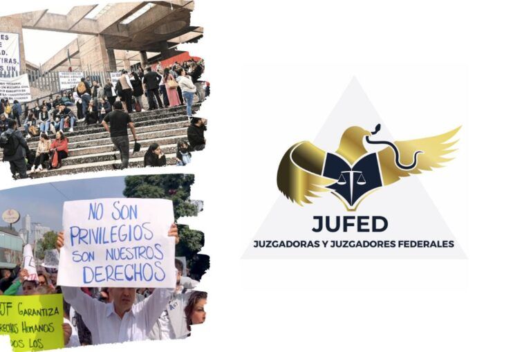 “Golpe de estado técnico”: JUFED protesta y busca apoyo internacional contra la Reforma Judicial