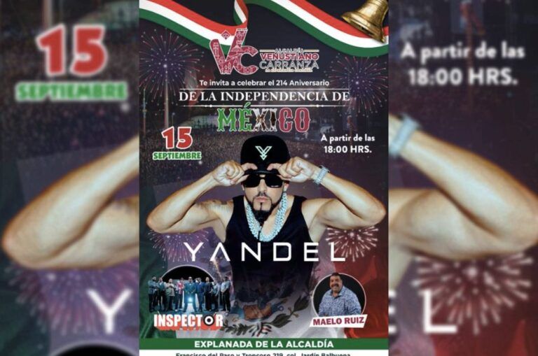 Yandel en CDMX: Concierto Gratis por el Grito de Independencia el 15 de Septiembre