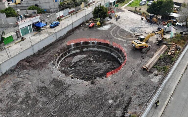 Construcción de un nuevo cárcamo de bombeo en Chalco para prevenir inundaciones