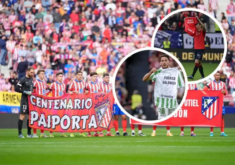 El fútbol continuó, pero los jugadores se arremangaron y bajaron al barro en solidaridad con Valencia.