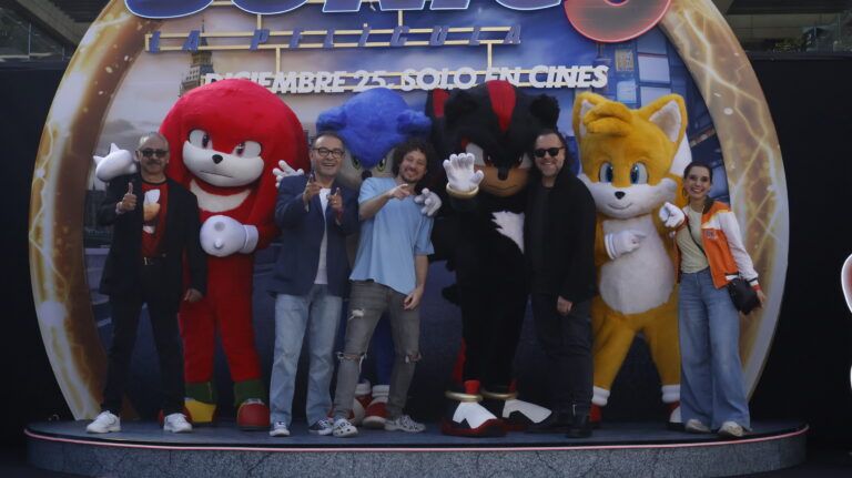 “Sonic 3” deslumbra en su alfombra azul y premier en México