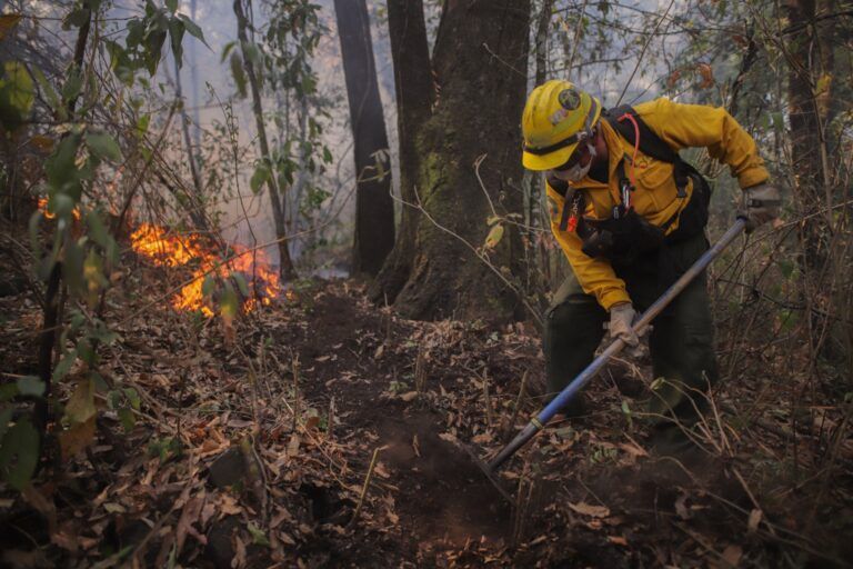 Invade fuego cerros en Tepoztlán, ya son cinco incendios