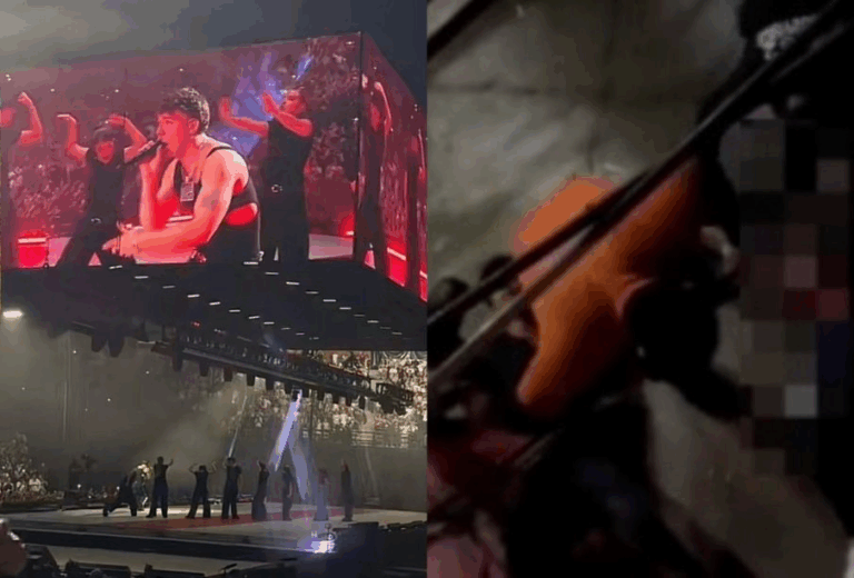 Colapso de gradas en concierto de Quevedo en CDMX deja tres heridos