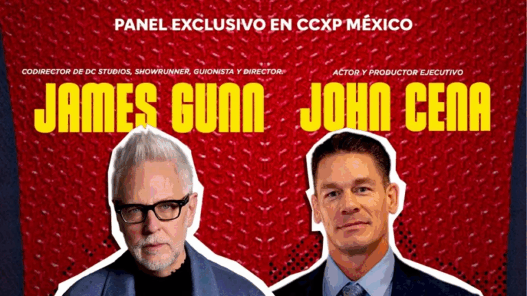 James Gunn y John Cena en  CCXP México 2025