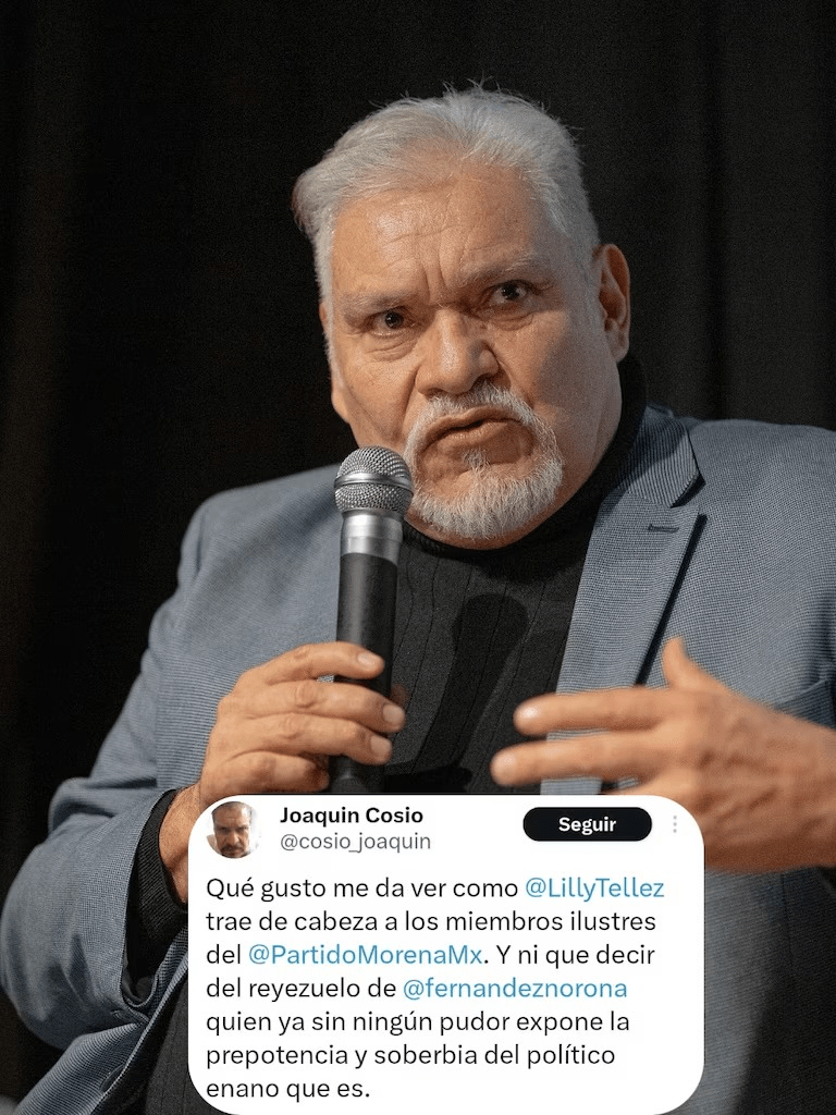 Joaquín Cosío arremete contra Fernández Noroña