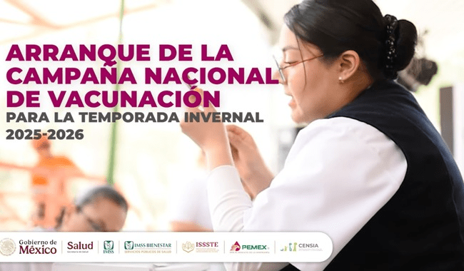Lanzan la campaña de vacunación invernal 2025-2026: más de 50 millones de dosis en México