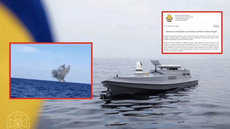 Rumania destruye dron “Sea Baby” en el Mar Negro y alerta sobre riesgos en la guerra de Ucrania